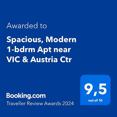 Spacious, Modern 1-Bdrm Apt Near Vic & Austria Ctr Apartment Виена Екстериор снимка